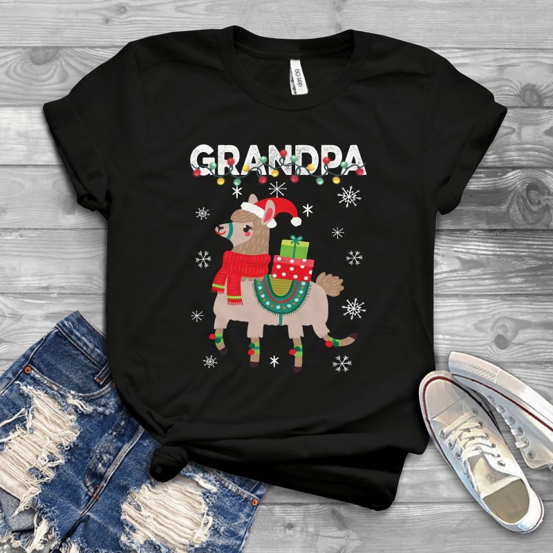 Llama Grandpa buy t shirt designs artwork
