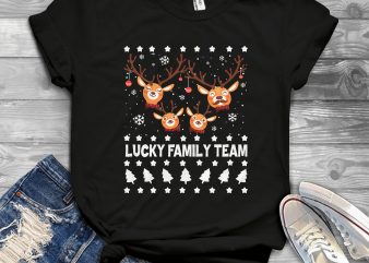 Lucky Family Team Christmas buy t shirt design artwork
