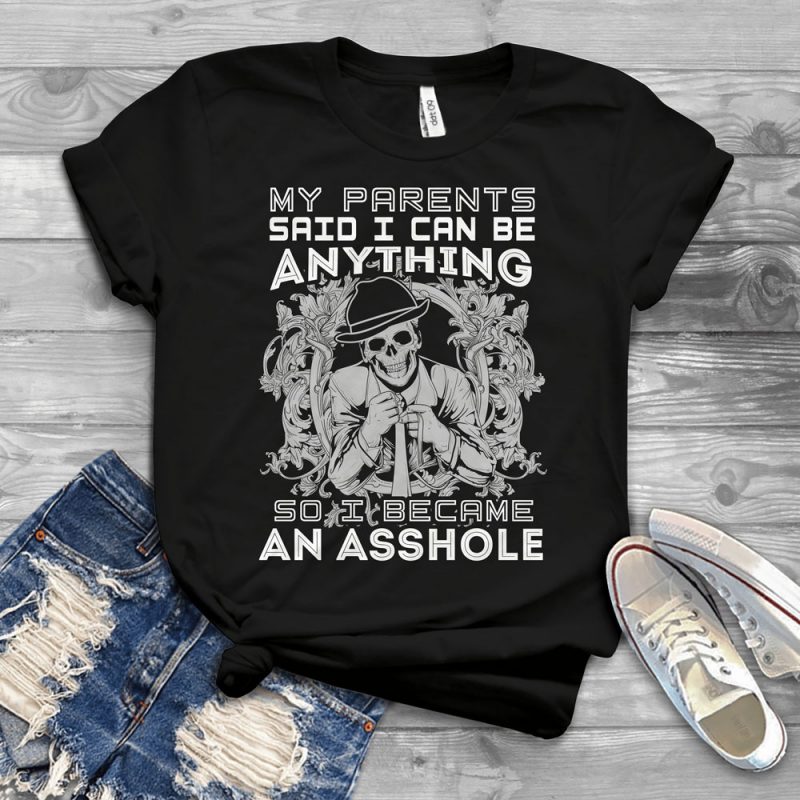 Funny Cool Skull Quote – U750 tshirt designs for merch by amazon