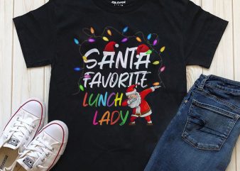 Santa Favorite Lunch Lady T-shirt Png
