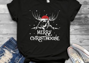 Merry Christmoose print ready t shirt design