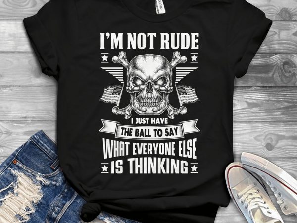Funny cool skull quote – 1565 print ready vector t shirt design