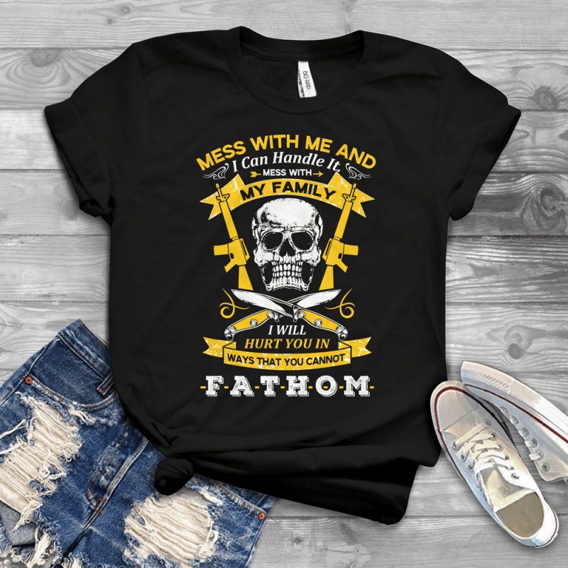 Funny Cool Skull Quote – T561 vector t shirt design