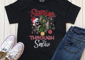 Slothing Through the Snow T-shirt Png download