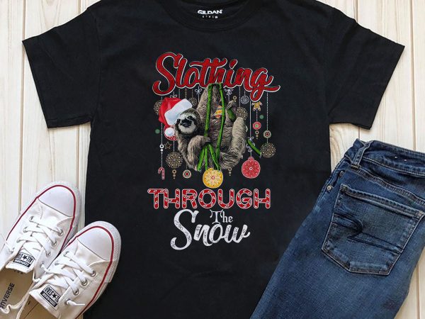 Slothing through the snow t-shirt png download