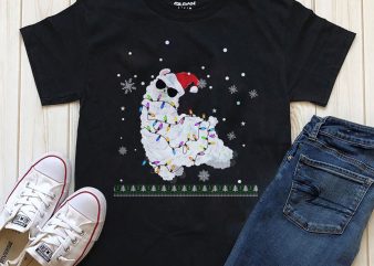 Lama Christmas t-shirt PNG PSD