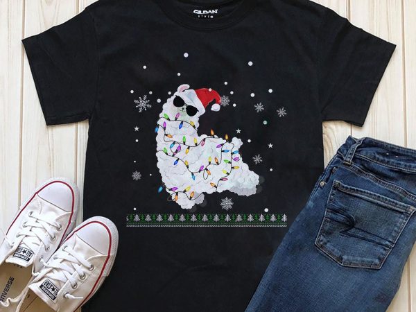 Lama christmas t-shirt png psd