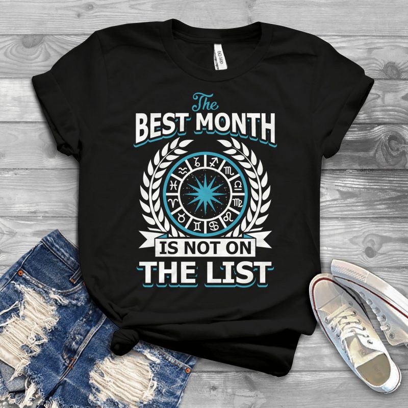 Birthday Zodiac Editable Design – T766 tshirt design for merch by amazon