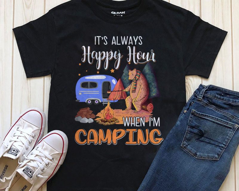 Happy Hour Camping tshirt-factory.com