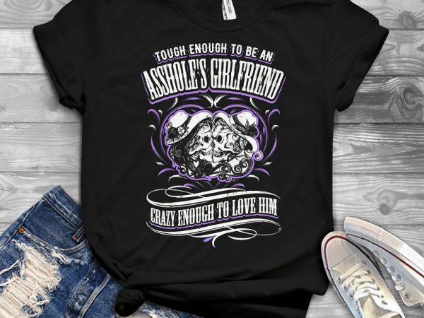 Funny cool skull quote – t805_gf_violet t shirt design for purchase