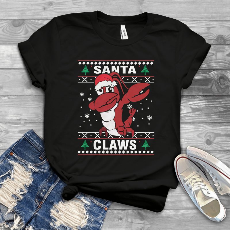 Santa Claws Dabbing t shirt designs for printify