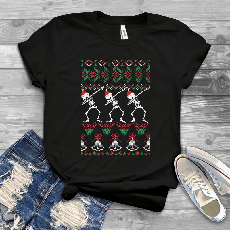 Skeleton Ugly Sweater t shirt design png