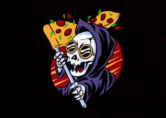 dead of pizza Vector t-shirt design