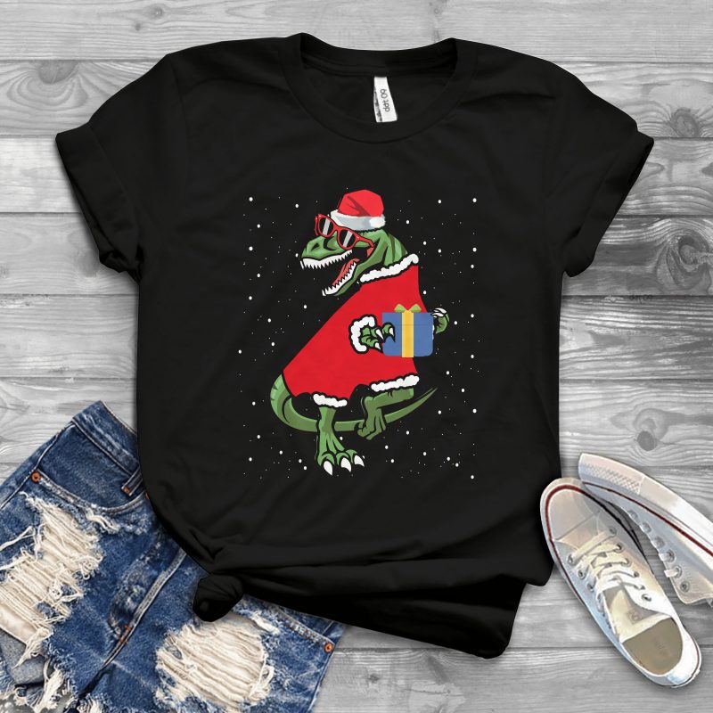 T-rex Christmas t shirt designs for teespring