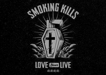 smoking kills Graphic t-shirt design