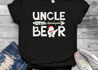 Uncle Bear Christmas design for t shirt