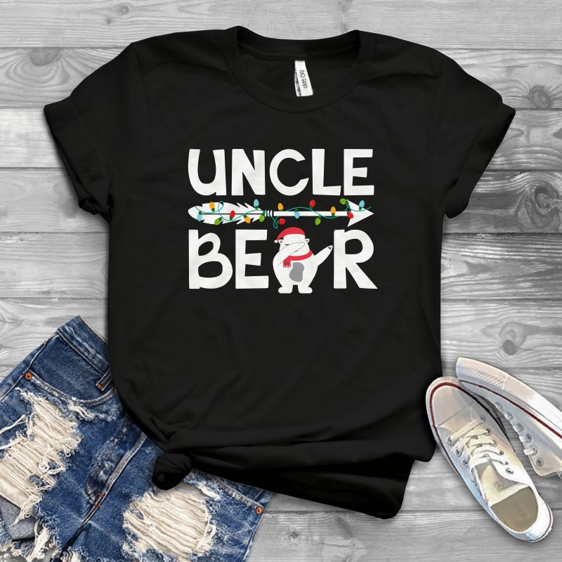 Uncle Bear Christmas t shirt design graphic