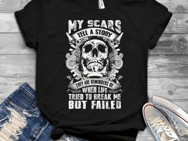 Funny cool skull quote – 1055 print ready vector t shirt design