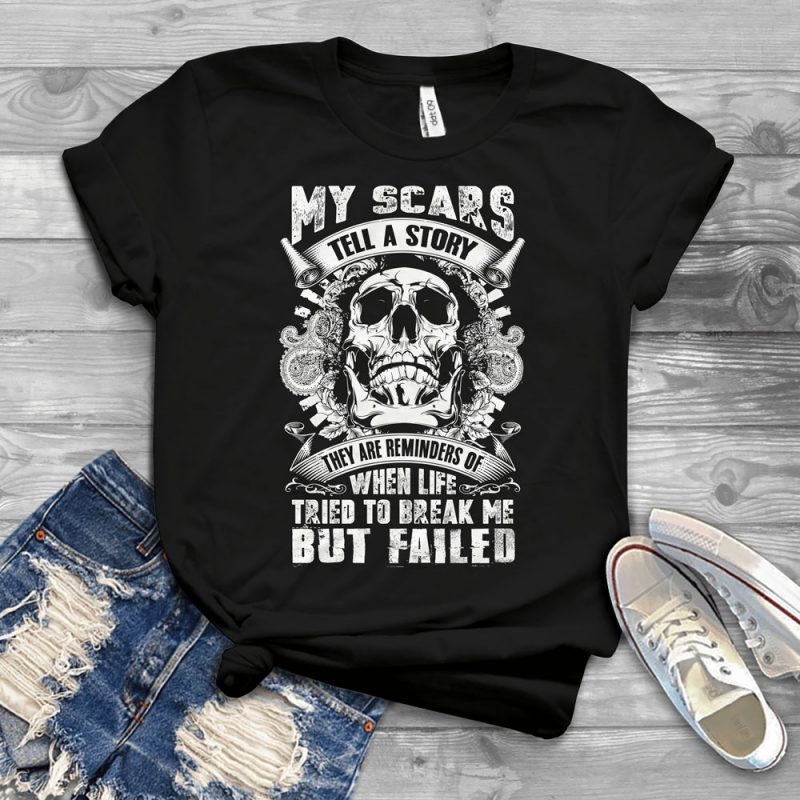 Funny Cool Skull Quote – 1055 t shirt designs for print on demand