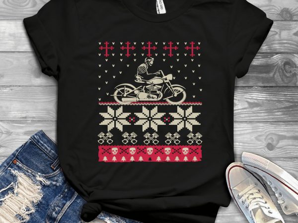 Biker ugly sweater t shirt design png