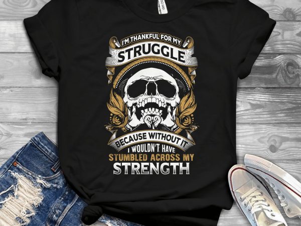 Funny cool skull quote – 1061 tshirt design for sale