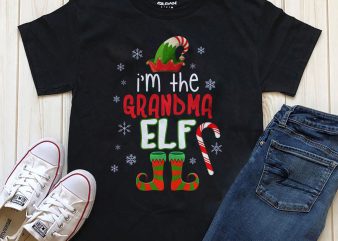 I’m the Grandma ELF awesome png t-shirt design, commercial use t-shirt design