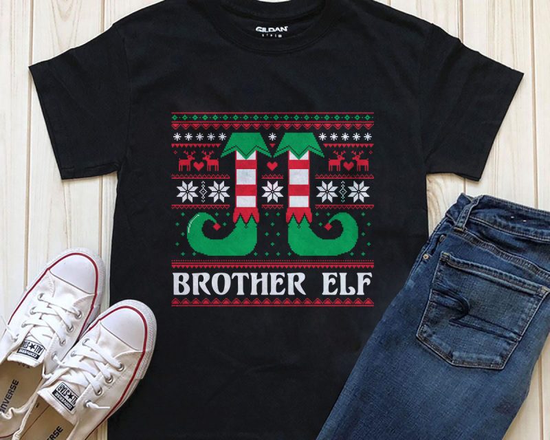 Brother elf png psd t-shirt design graphic tshirt-factory.com