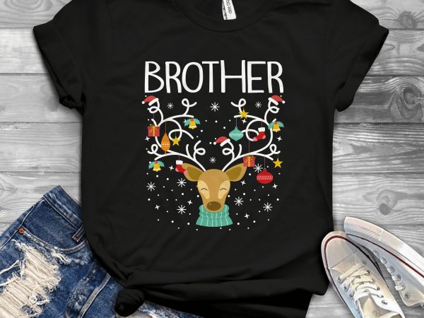 Brother reindeer t shirt design for purchase