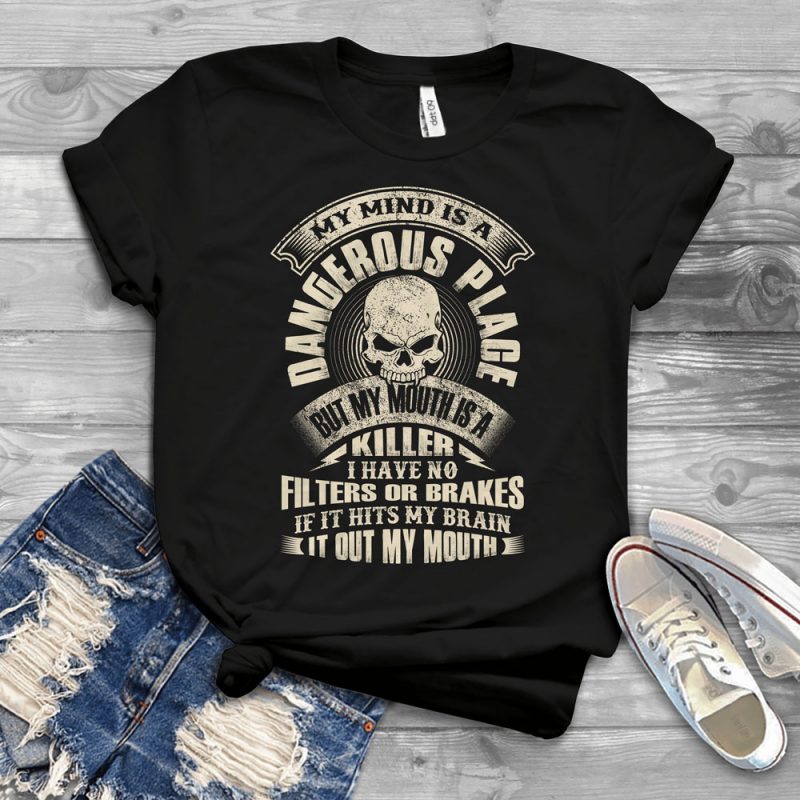 Funny Cool Skull Quote – 1096 t shirt designs for print on demand