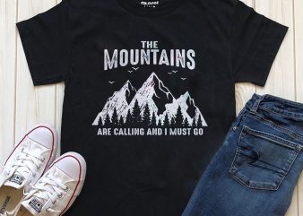 Mountains Calling buy t shirt design for commercial use
