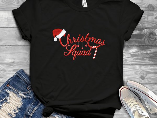 Christmas squad buy t shirt design for commercial use