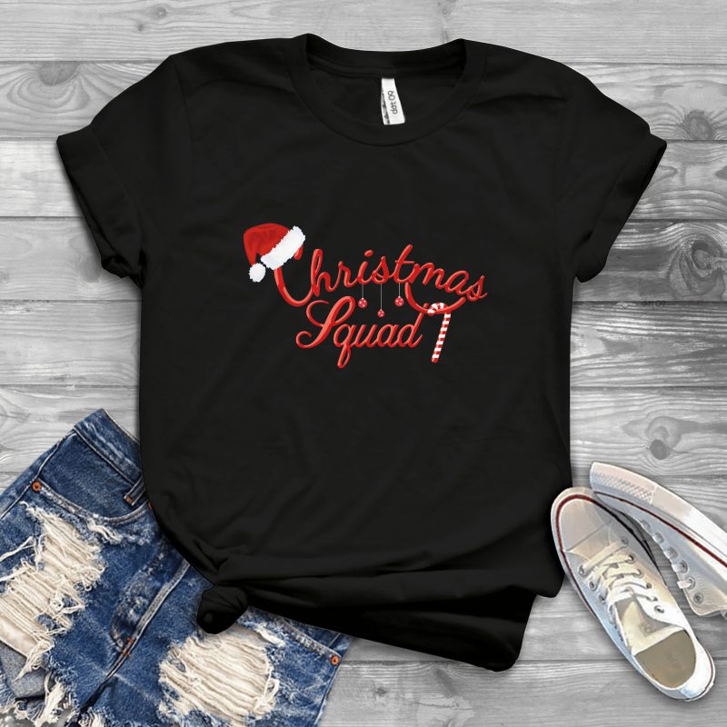 Christmas Squad t shirt designs for print on demand
