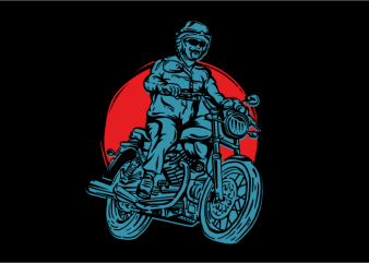 American Legend Motorcycle print ready vector t shirt design