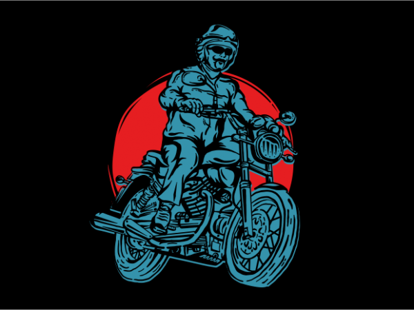 American legend motorcycle print ready vector t shirt design