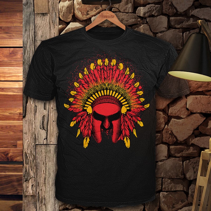 American Warrior t shirt design graphic