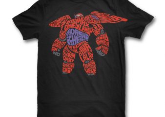 Baymax t shirt design for download