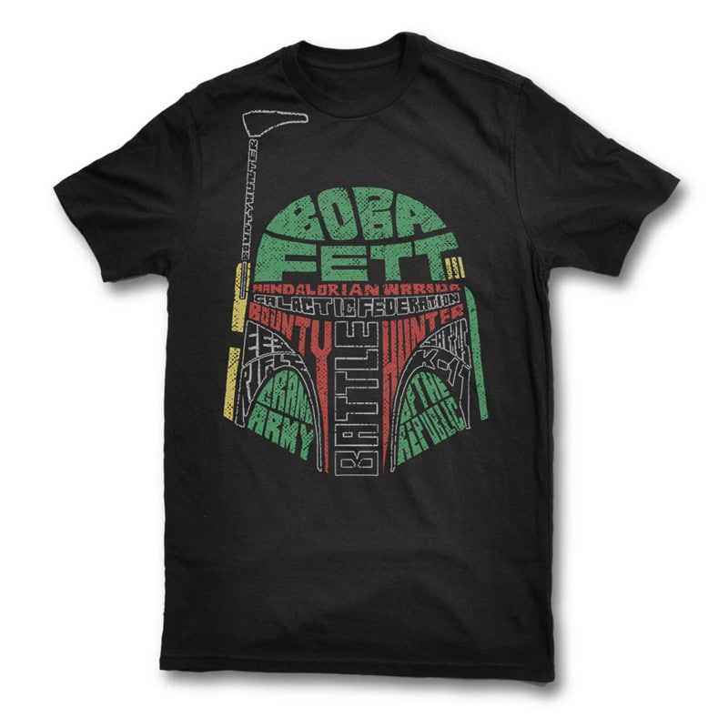 Boba Fett t shirt design template