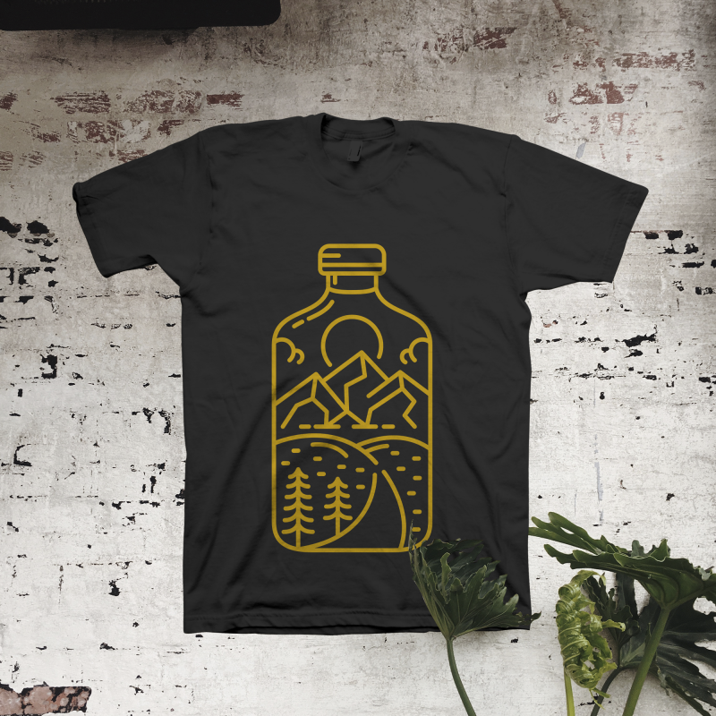Bottle Adventure t shirt designs for print on demand