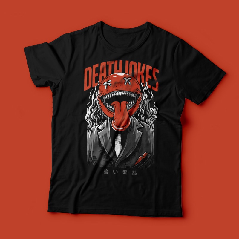 Death Jokes T-Shirt Design Template vector t shirt design