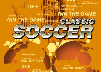 CLASSIC SOCCER t-shirt design for commercial use