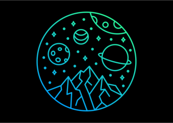 Deep Space design for t shirt