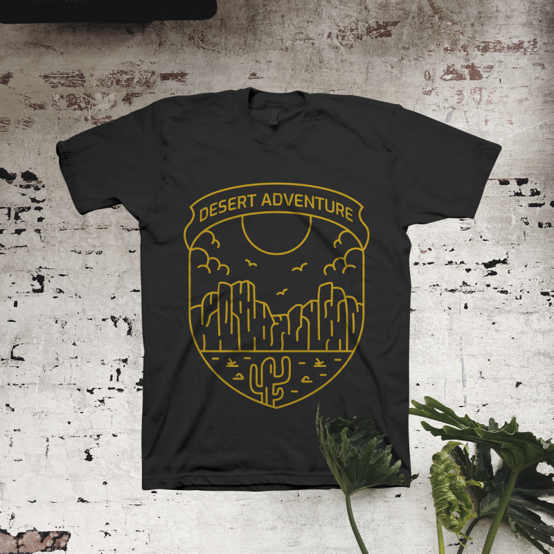 Desert Adventure t shirt design graphic