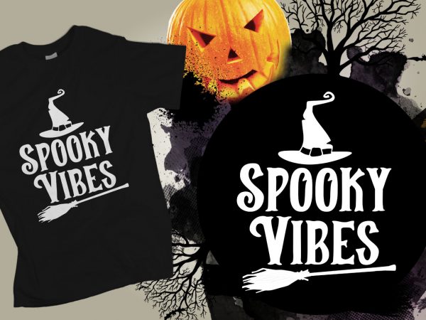 Spooky vibes halloween t-shirt designs