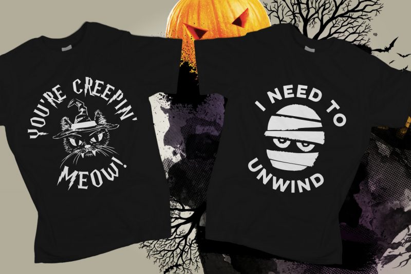 Halloween T-shirt designs tshirt designs for merch by amazon
