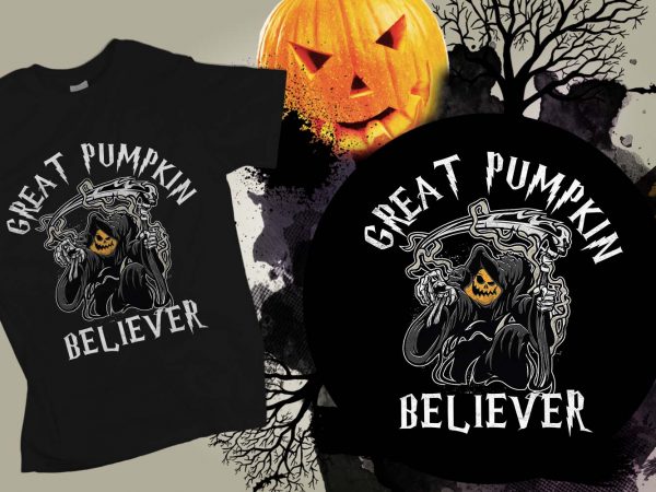 Great pumpkin believer halloween t-shirt design