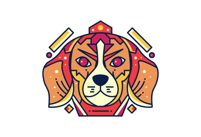 Download Dog Dog Pup Puppy Wiener Dog Doggy Hound Abstract Geometric Geometrical Color Colorful Vector T Shirt Design Buy T Shirt Designs