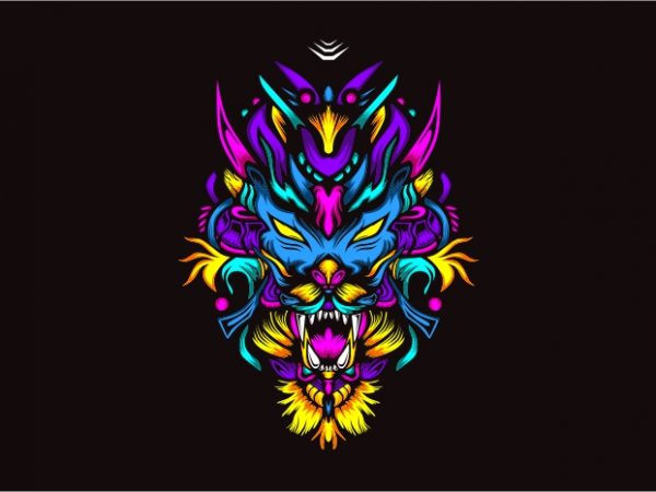 Dragon neza vector t-shirt design template Dragon neza vector t-shirt design template