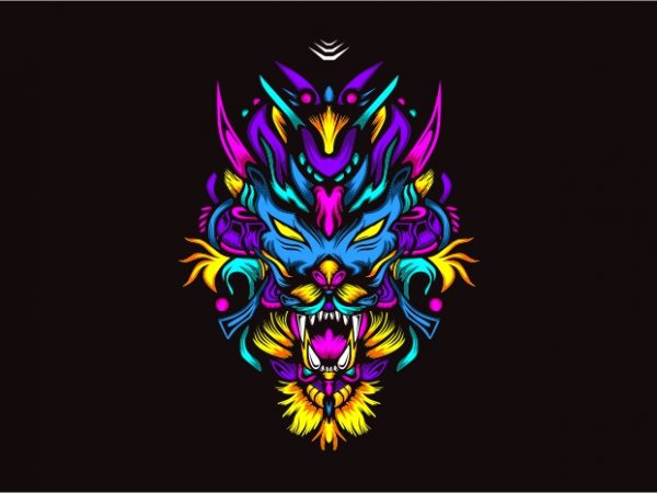 Dragon neza vector t-shirt design template