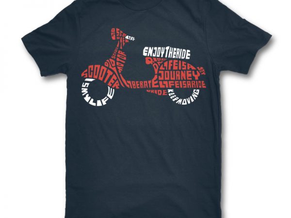 Enjoy the ride graphic t-shirt design
