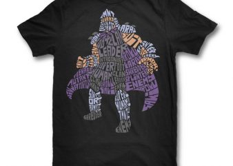 Foot clan leader t-shirt design for commercial use